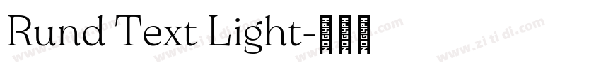 Rund Text Light字体转换